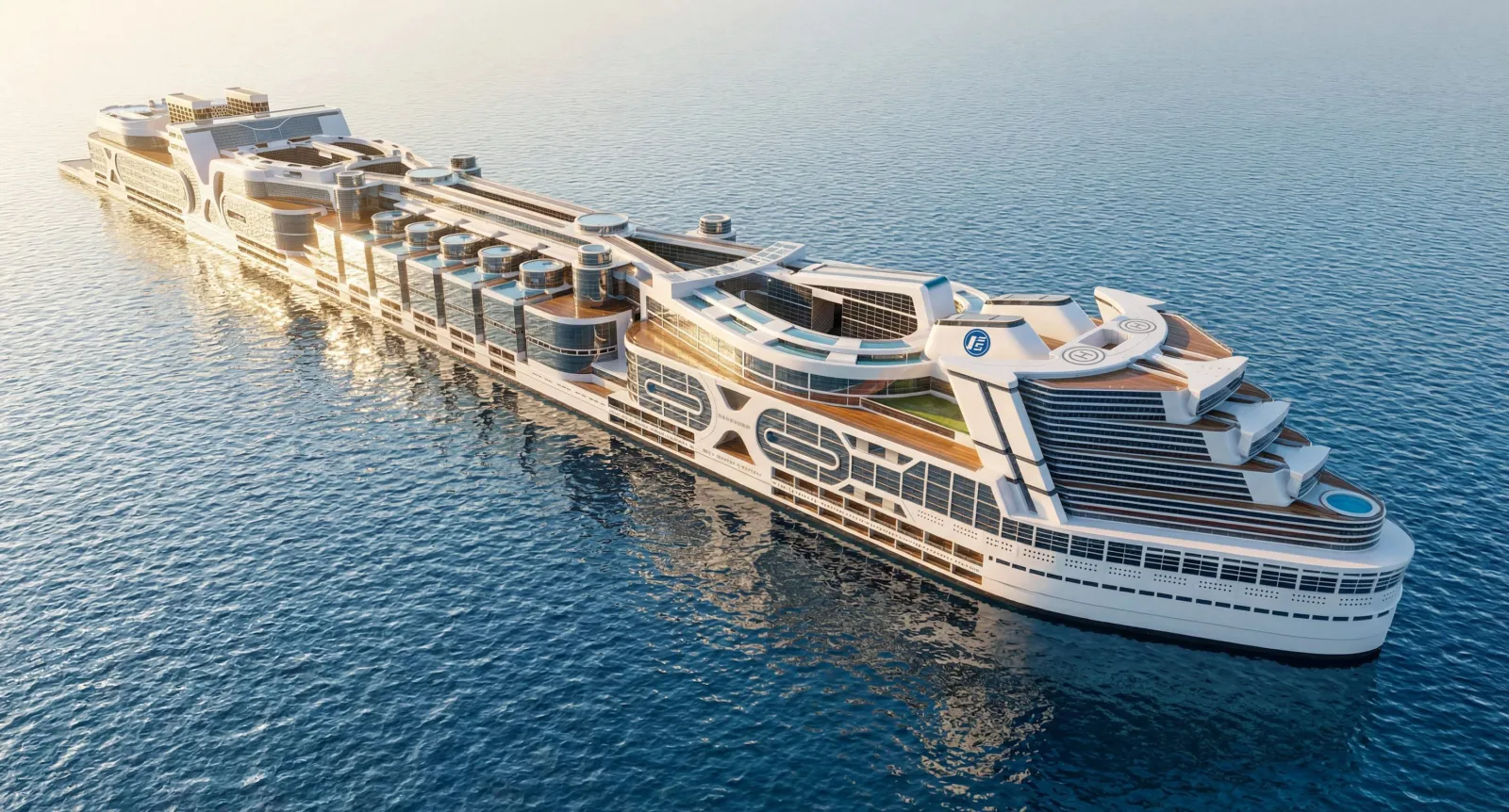 A rendering of the Freedom Ship.